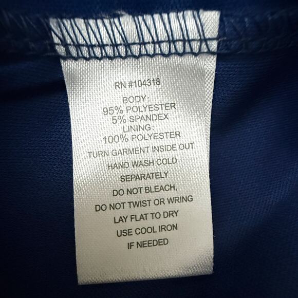 Allison Brittney Blue Paisley Bell Sleeve Chiffon Dress PL Petite Lined - Picture 7 of 8